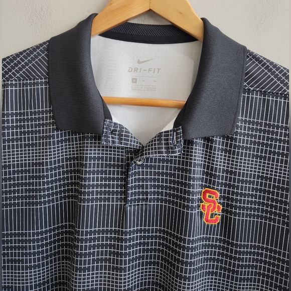 USC Trojans Nike Dri-Fit Performance Stretch Golf Polo Shirt Men's Size Medium - Picture 3 of 6